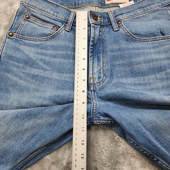 Wrangler Jeans Mens 30x30 Blue Relaxed Fit Bootcut Stretch Denim Western Casual - Picture 10 of 13